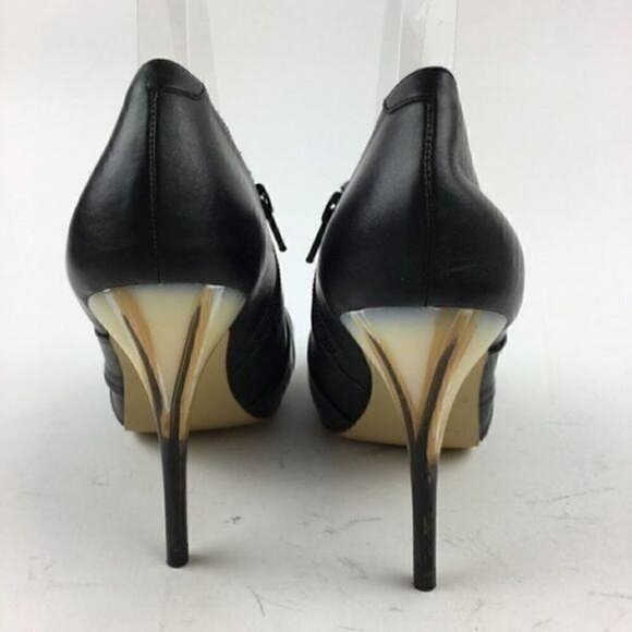 New Carlos Ankle Boots Size 6 Peep Toe Zip Booties - Picture 3 of 8